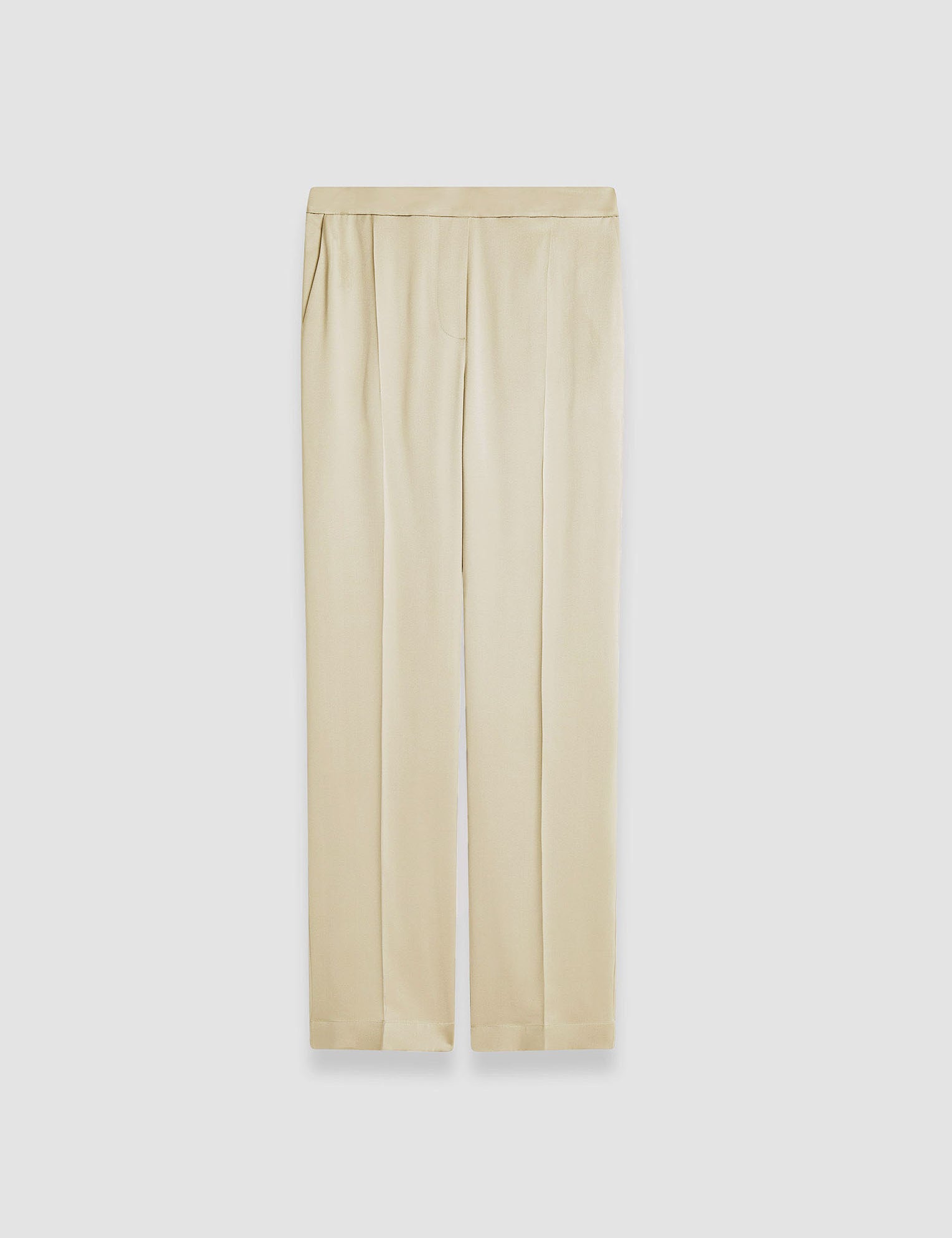 Beige Tova Silk Satin Trousers - Joseph