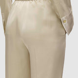 Beige Tova Silk Satin Trousers - Joseph