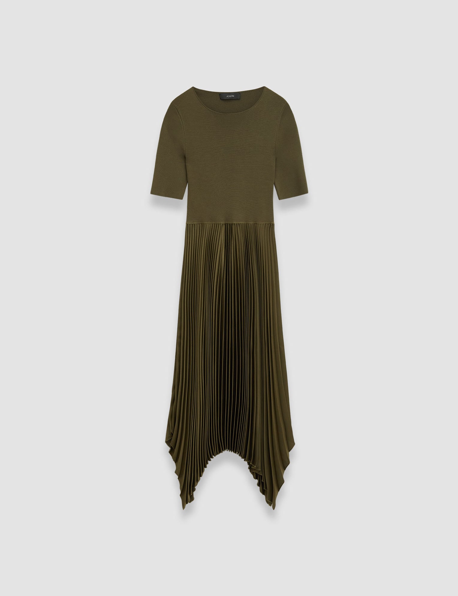 Green Knit Weave Plissé Darno Dress - Joseph