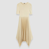 Beige Knit Weave Plissé Darno Dress - Joseph