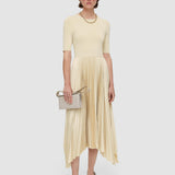 Beige Knit Weave Plissé Darno Dress - Joseph