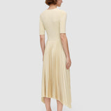 Beige Knit Weave Plissé Darno Dress - Joseph