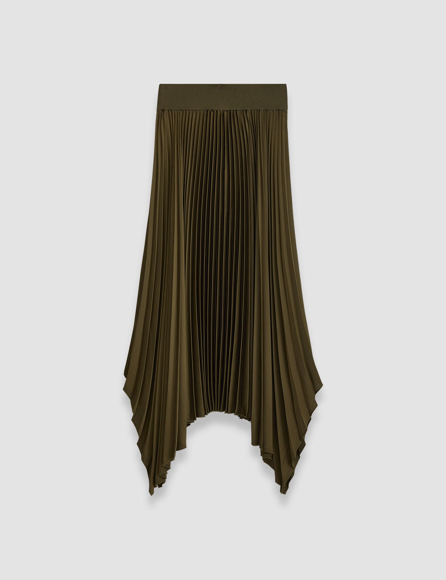 Green Ade Knit Weave Plissé Skirt - Joseph