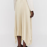 Beige Ade Knit Weave Plissé Skirt - Joseph