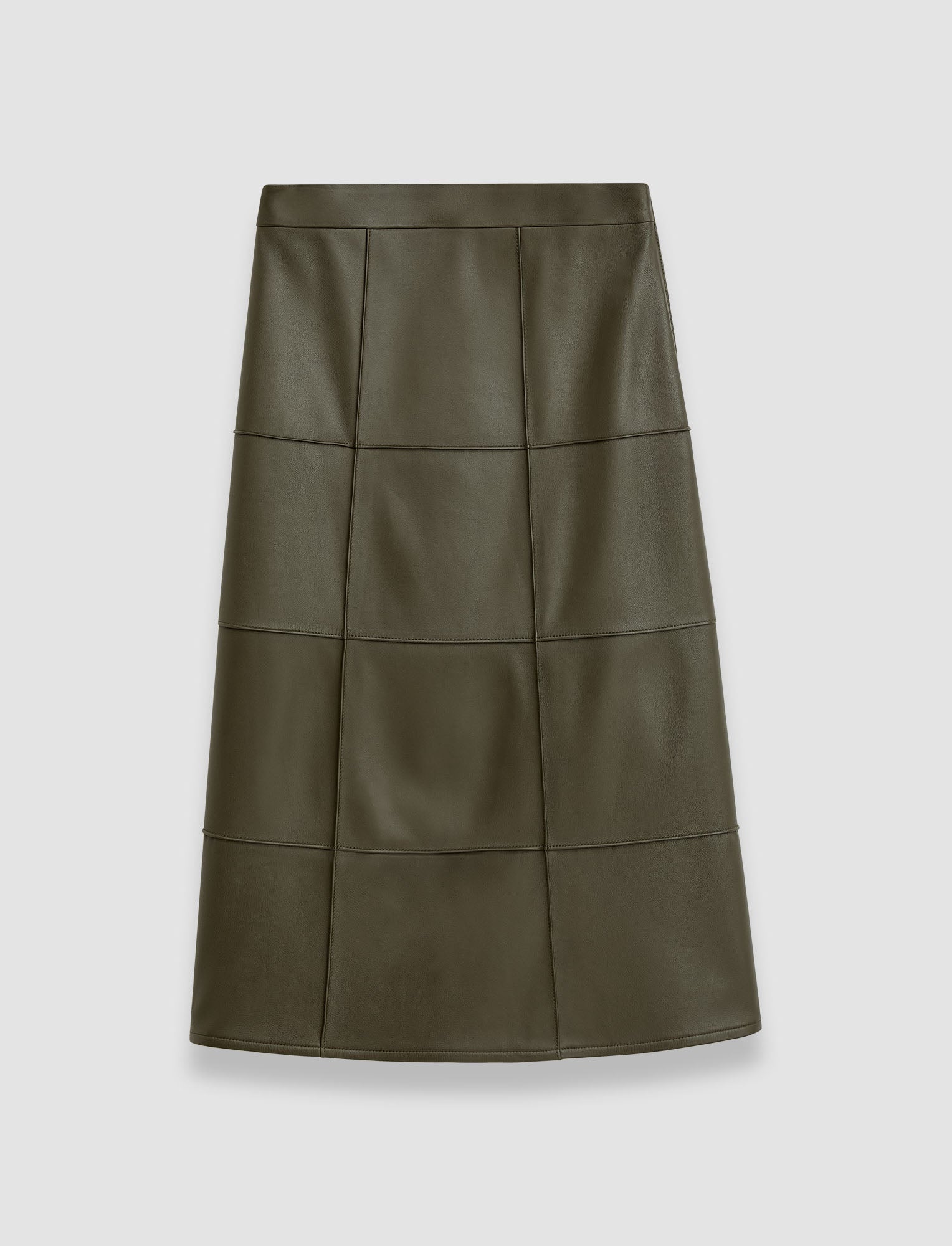 green-grid-nappa-leather-keller-skirt-JOSEPH