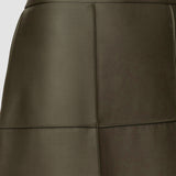 Green Grid Nappa Leather Keller Skirt - Joseph