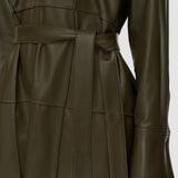 Green Grid Nappa Leather Matisse Dress - Joseph