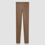 Brown Leather Stretch Leggings - Joseph