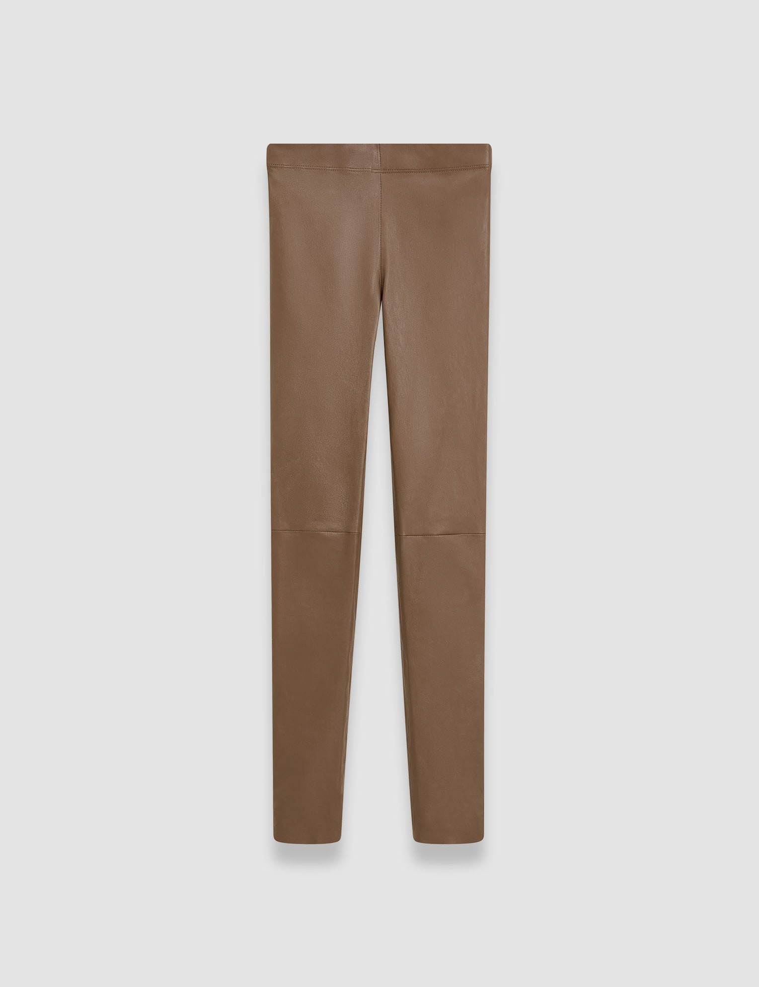 Brown Leather Stretch Leggings - Joseph