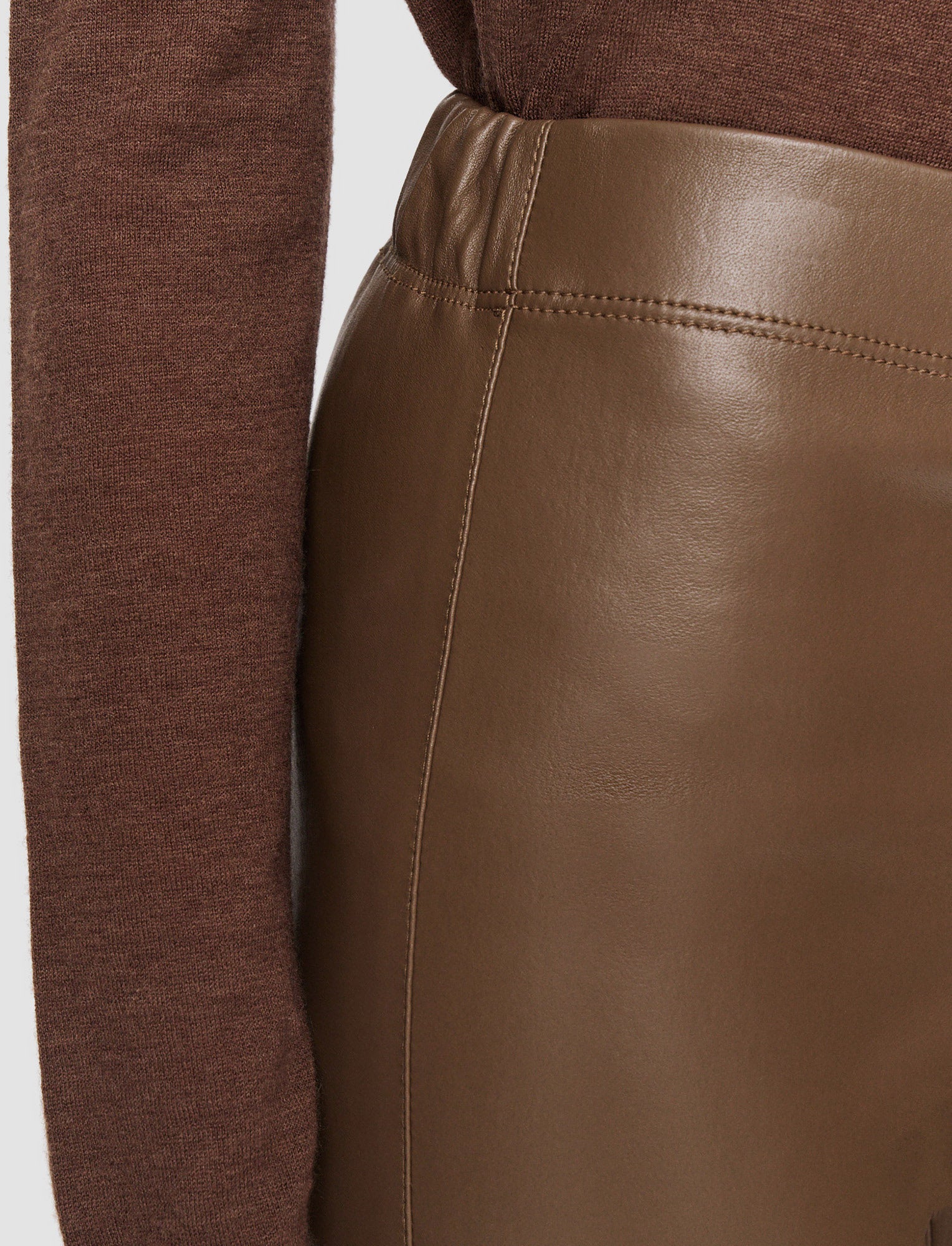 brown-leather-stretch-leggings-JOSEPH