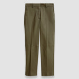 Green Coleman Leather Stretch Trousers - Joseph