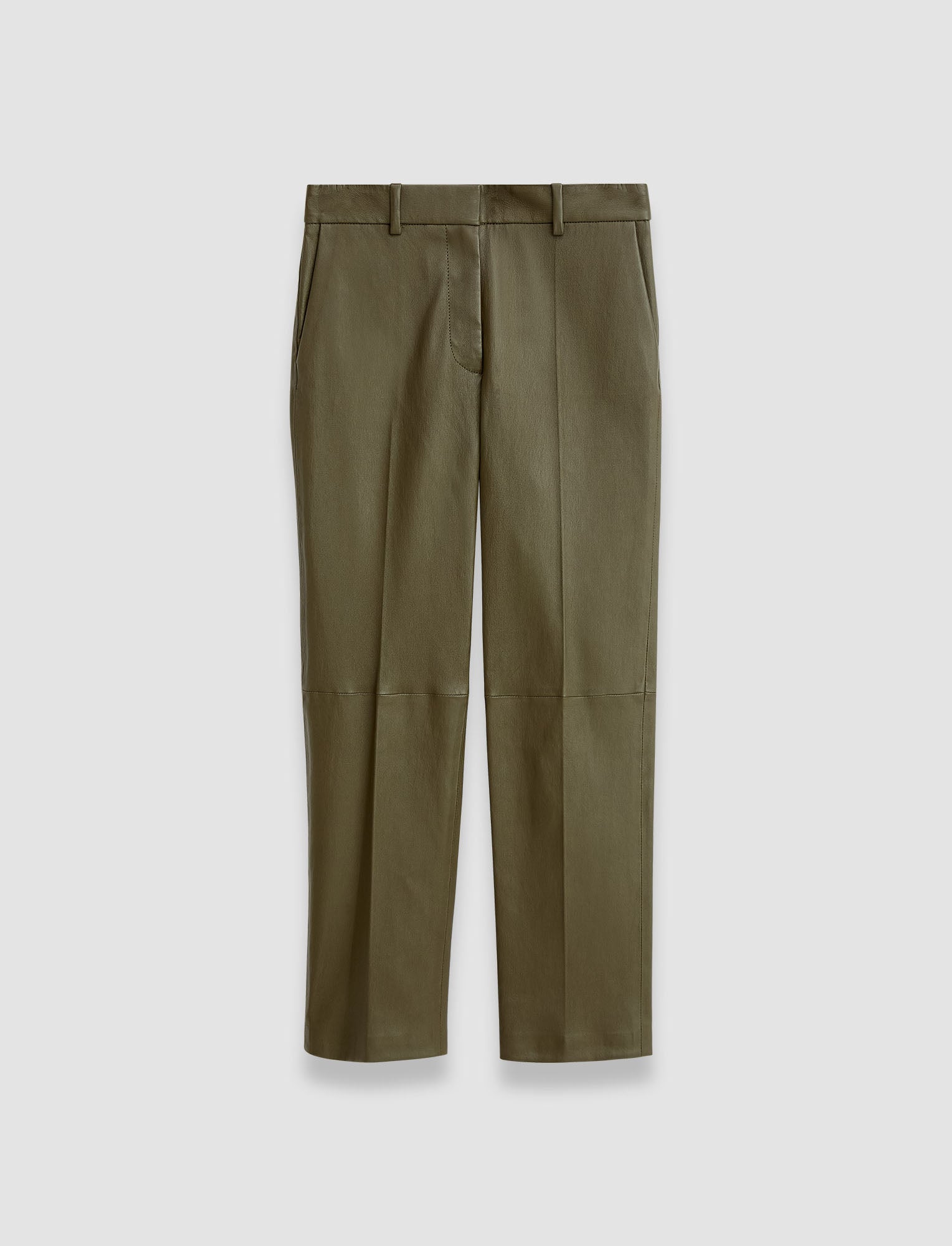 green-coleman-leather-stretch-trousers-JOSEPH