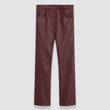 Purple Duke Leather Stretch Trousers - Joseph