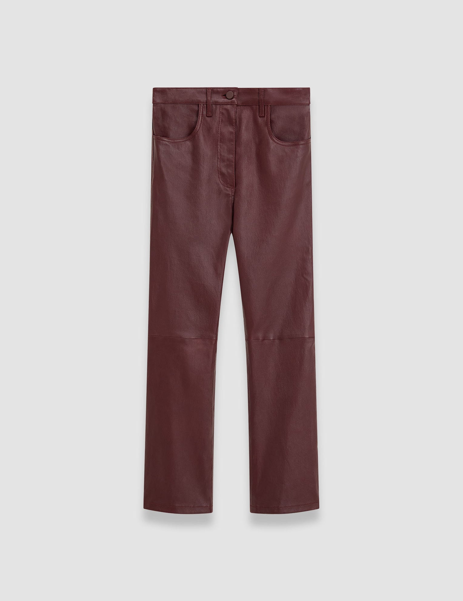 Purple Duke Leather Stretch Trousers - Joseph