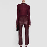 Purple Duke Leather Stretch Trousers - Joseph