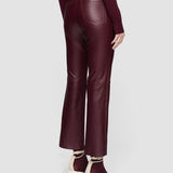 Purple Duke Leather Stretch Trousers - Joseph