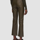 Green Duke Leather Stretch Trousers - Joseph