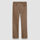 Brown Duke Leather Stretch Trousers - Joseph