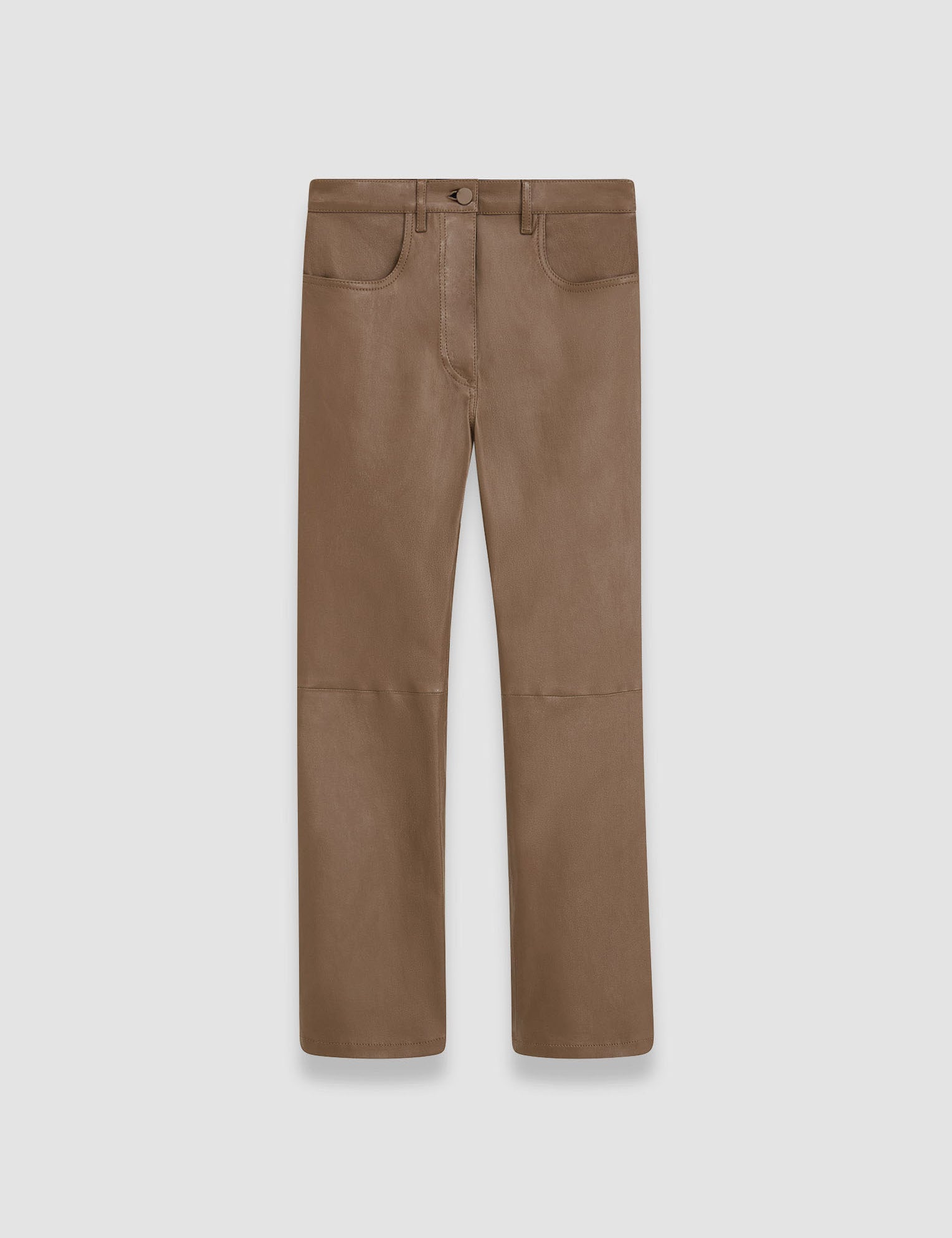 Brown Duke Leather Stretch Trousers - Joseph