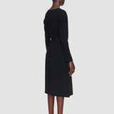 Black Drapy Cady Didot Dress - Joseph