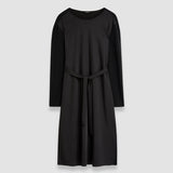 Black Drapy Cady Didot Dress - Joseph