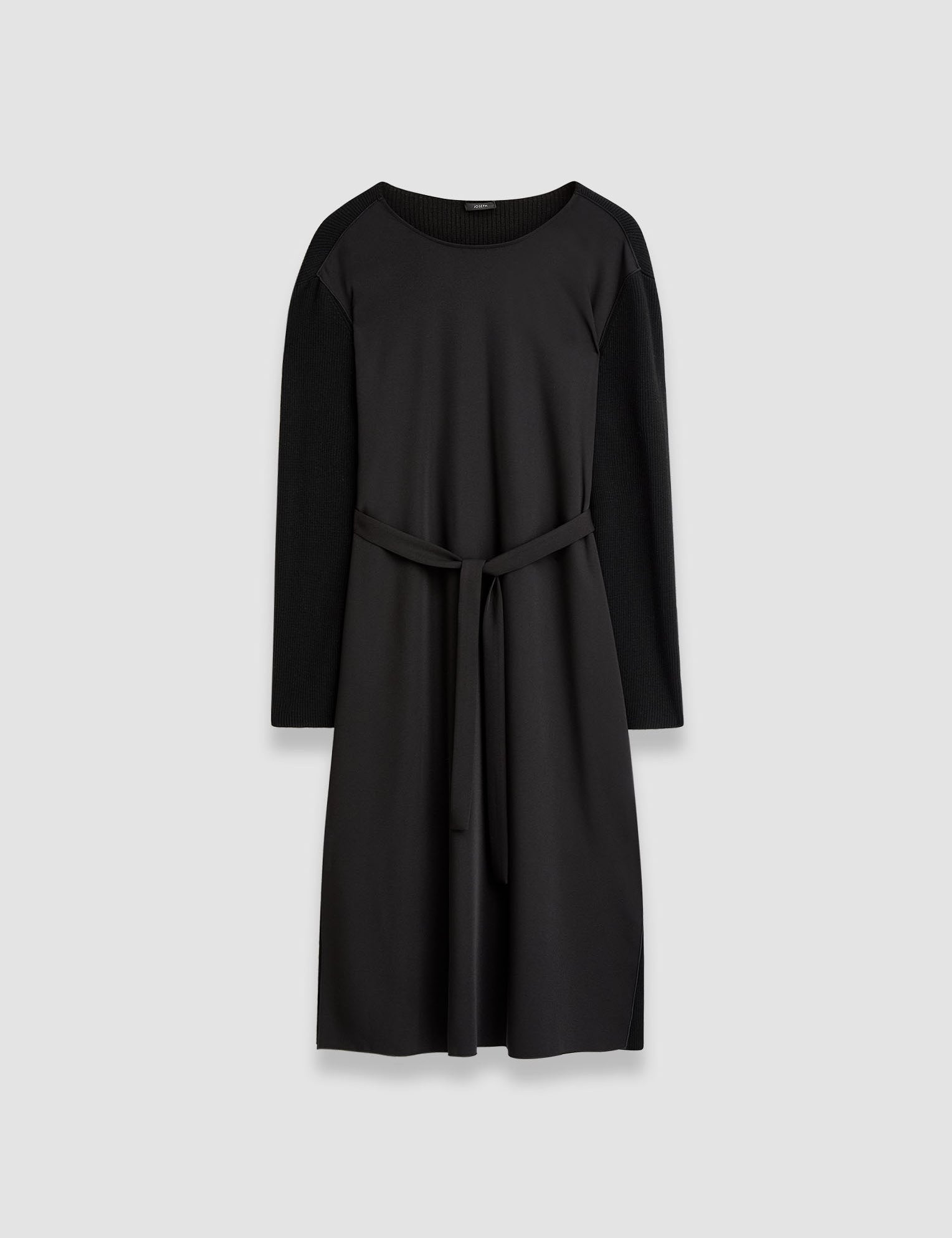 Black Drapy Cady Didot Dress - Joseph