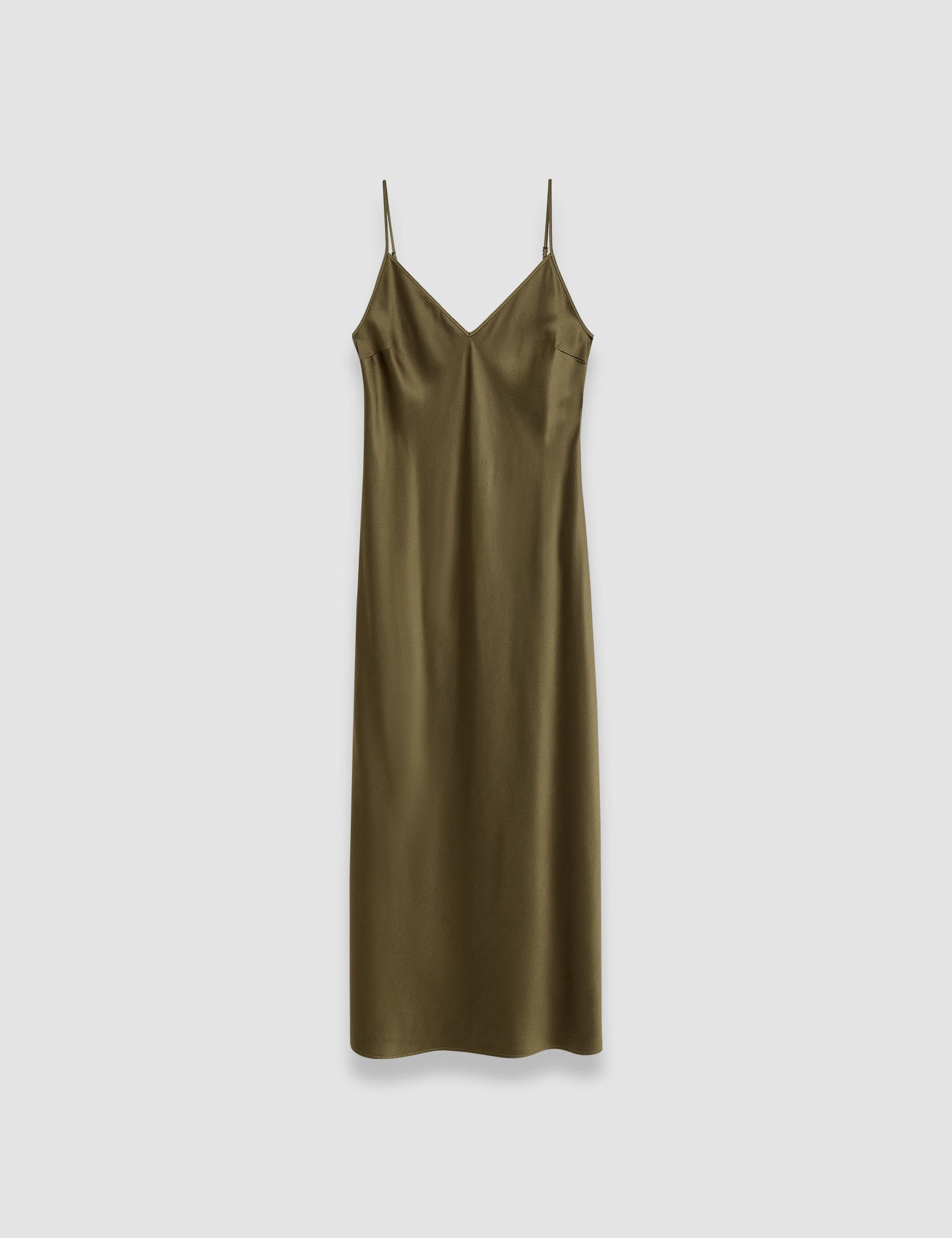 Green Silk Satin Clea Dress - Joseph