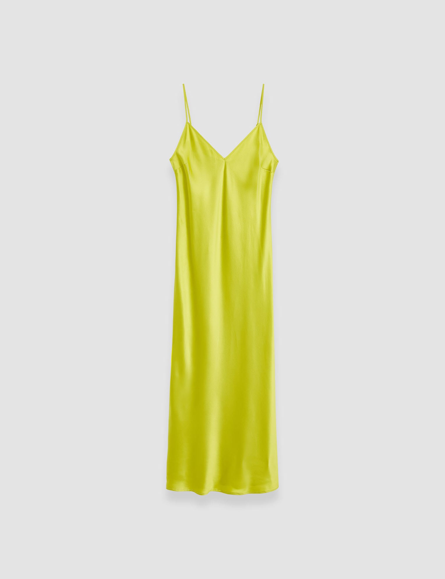 Green Silk Satin Clea Dress - Joseph