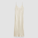 Beige Silk Satin Clea Dress - Joseph