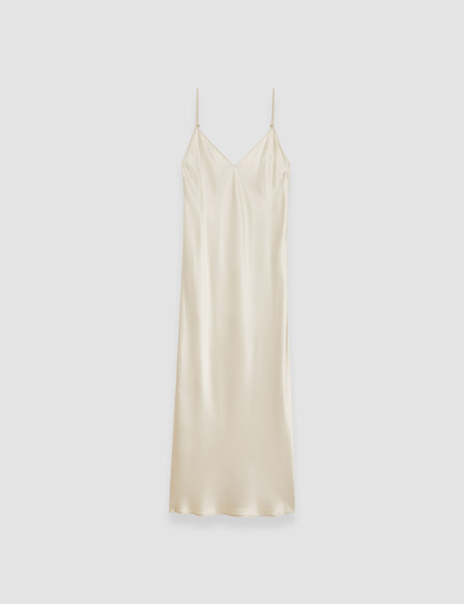 Beige Silk Satin Clea Dress - Joseph