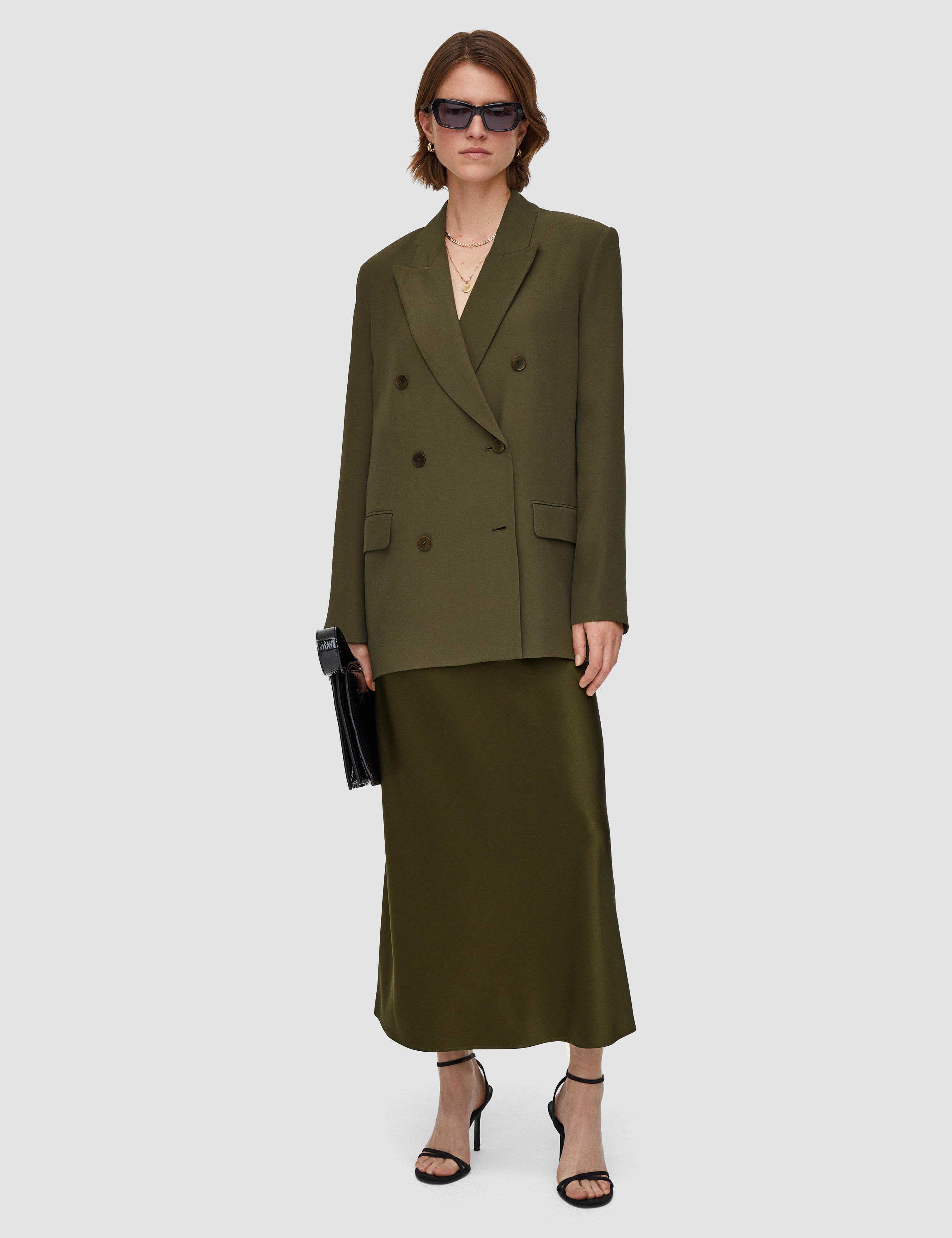 Green Silk Crepe Chapone Jacket - Joseph