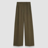 Green Silk Crepe Alana Trousers - Joseph