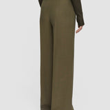 Green Silk Crepe Alana Trousers - Joseph