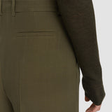 Green Silk Crepe Alana Trousers - Joseph