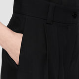 Black Winter Voile Forest Trousers - Joseph