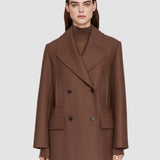 Brown Heritage Wool Laure Coat - Joseph