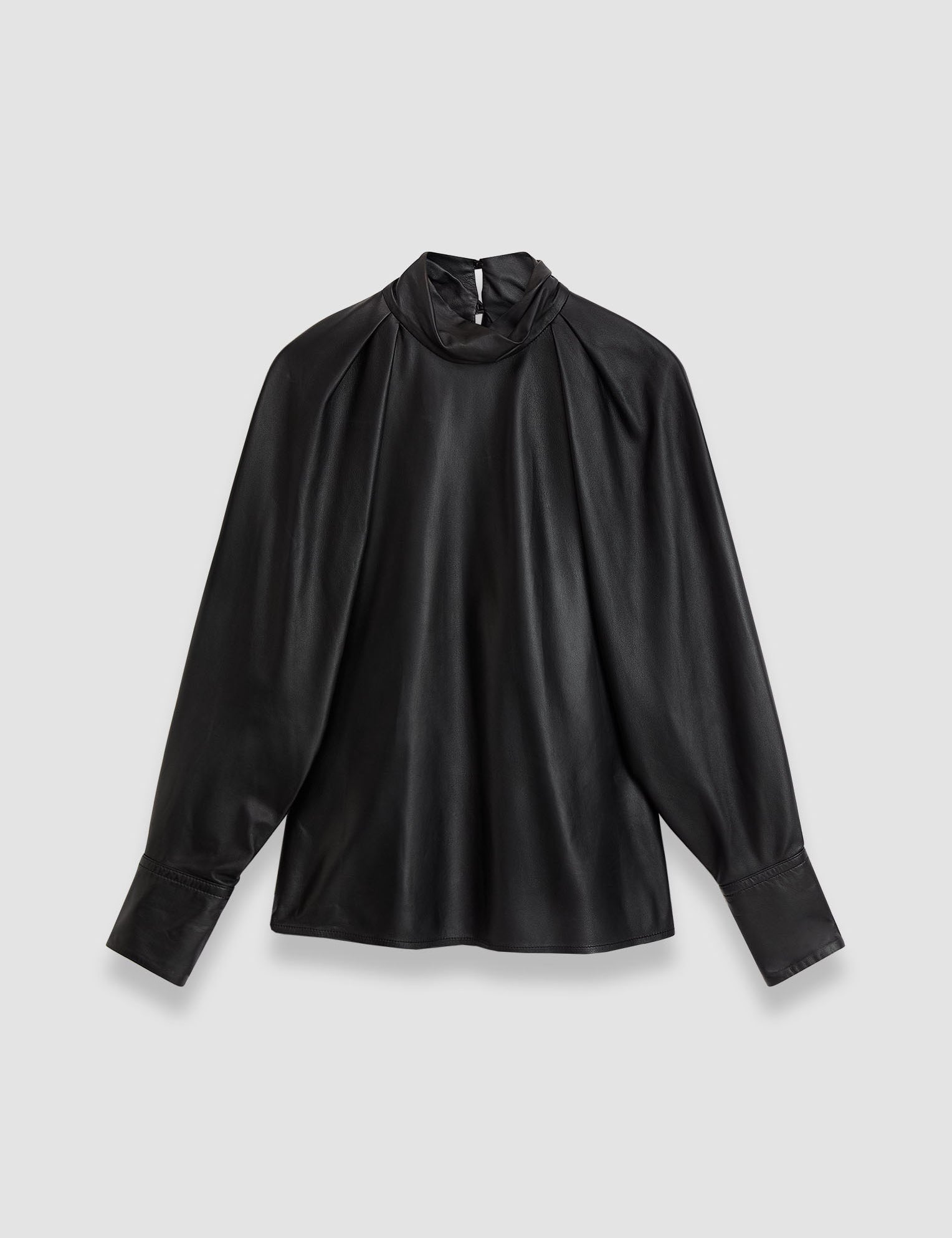 Black Nappa Leather Mondor Top - Joseph