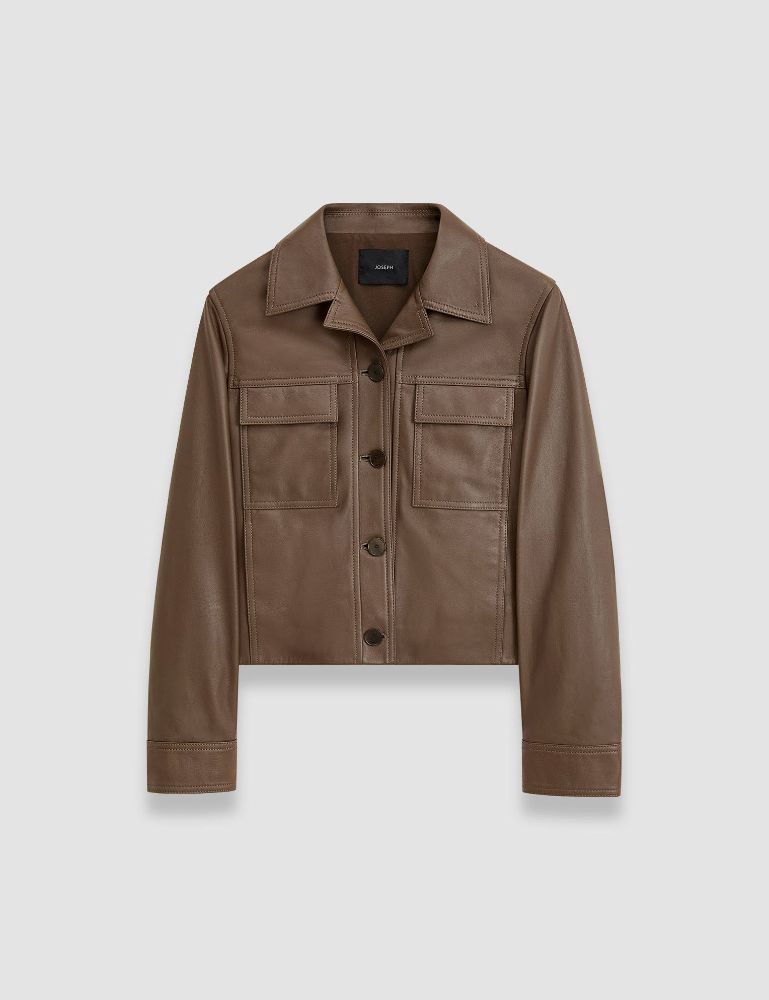 Brown Nappa Leather Salvador Jacket - Joseph