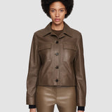 Brown Nappa Leather Salvador Jacket - Joseph