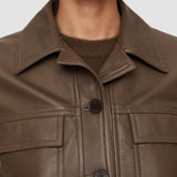 Brown Nappa Leather Salvador Jacket - Joseph