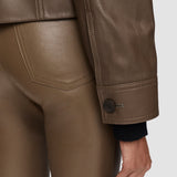 Brown Nappa Leather Salvador Jacket - Joseph