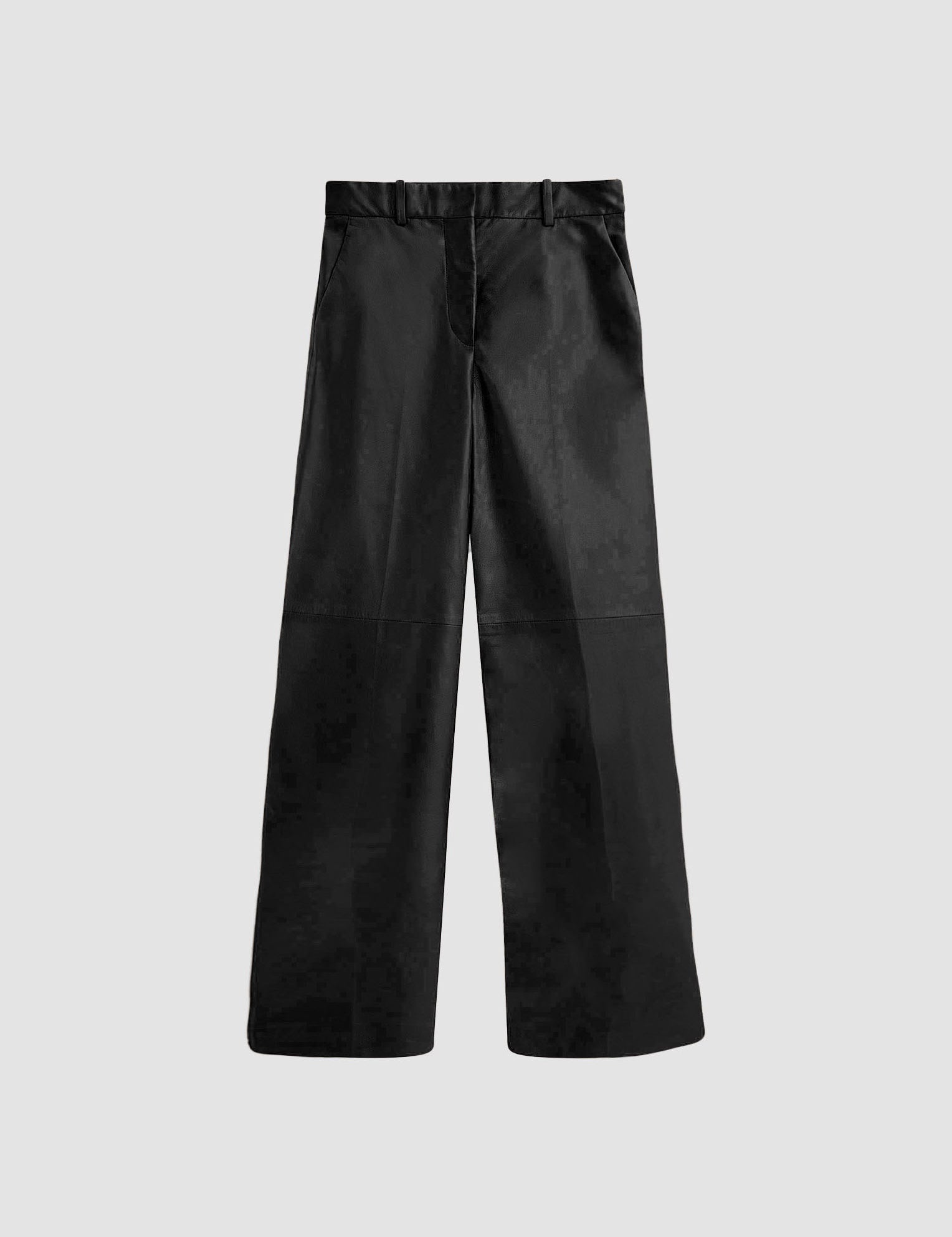 Black Alana Nappa Leather Trousers - Joseph