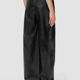 Black Alana Nappa Leather Trousers - Joseph