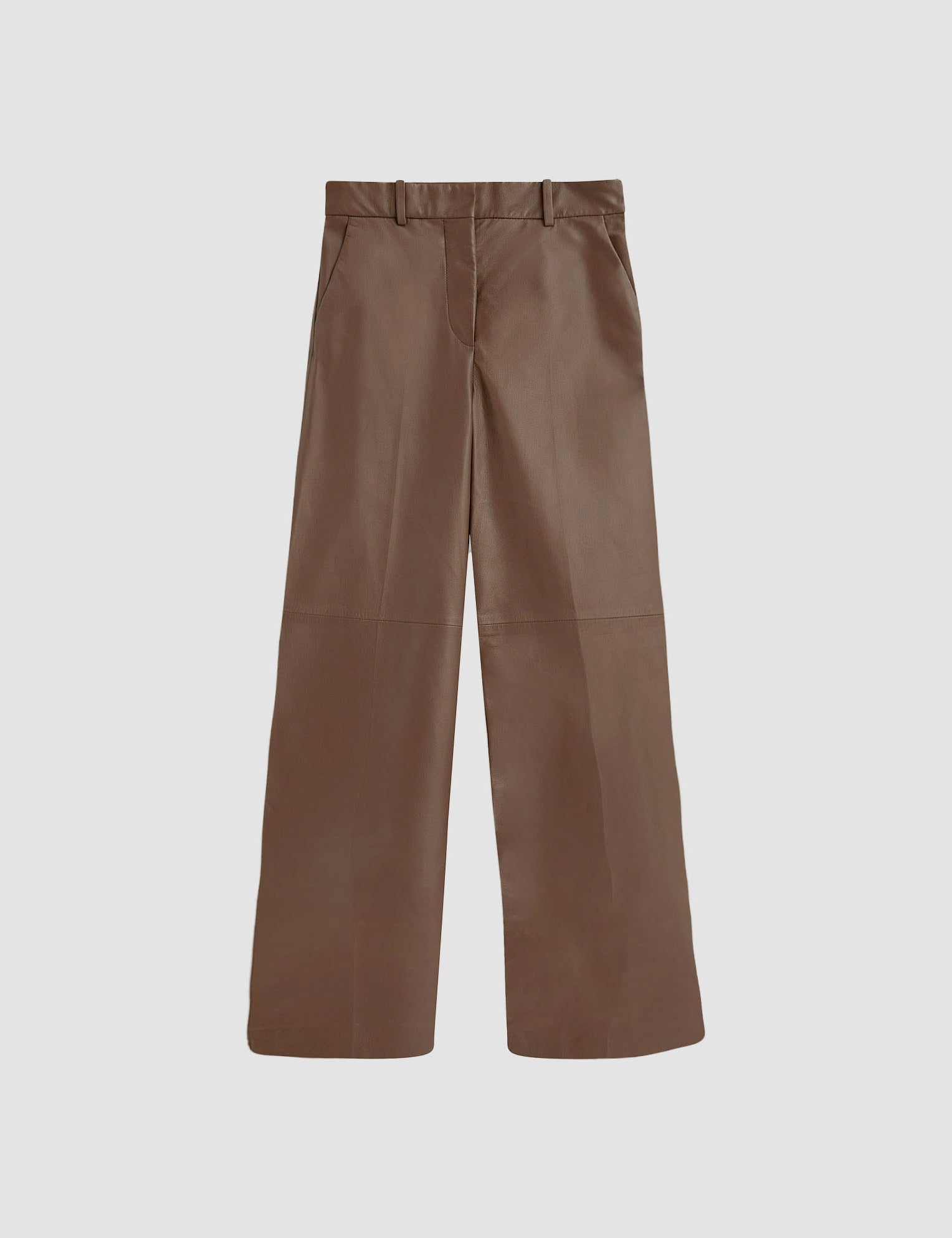 Brown Alana Nappa Leather Trousers - Joseph