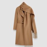 Beige Light Double Face Lepage Scarf Coat - Joseph