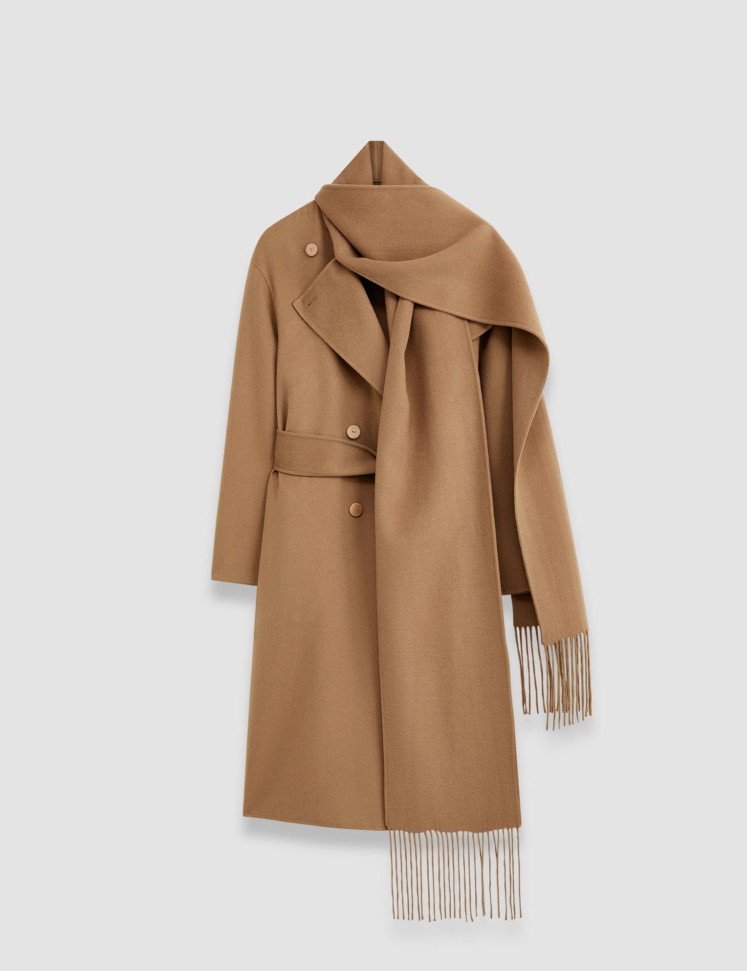 Beige Light Double Face Lepage Scarf Coat - Joseph