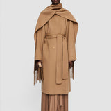 Beige Light Double Face Lepage Scarf Coat - Joseph