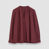 Purple Silk Crepe de Chine Blondel Blouse - Joseph