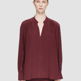 Purple Silk Crepe de Chine Blondel Blouse - Joseph