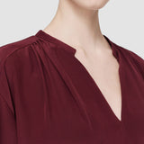 Purple Silk Crepe de Chine Blondel Blouse - Joseph